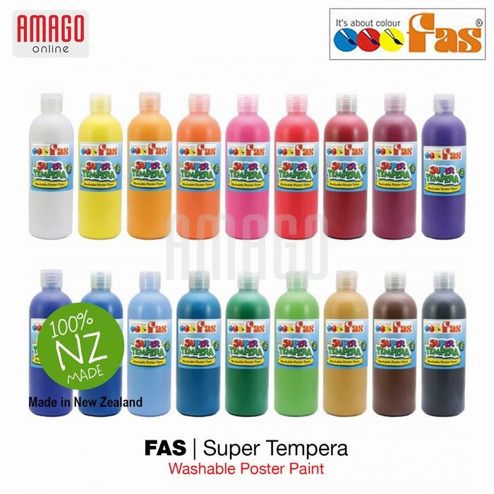 

Cat Poster Sekolah Fas Paint Super Tempera Washable - 500 Ml - Satuan - Pilih Warna - Stationery