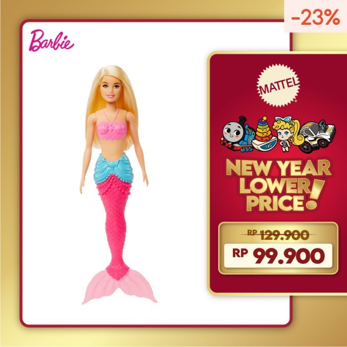 Terbaru Barbie Dreamtopia Mermaid Pink Blonde - Mainan Boneka Anak Perempuan