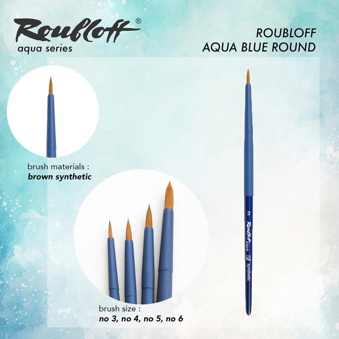 

Kuas Lukis Roubloff Aqua Blue Series Brown Synthetic