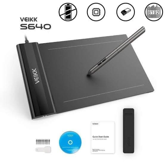 VEIKK S640/A15/VK1060 PRO/A30/VK640/VK430/VK1060/A50 Graphics Menggambar Tablet Digital Pen 8192