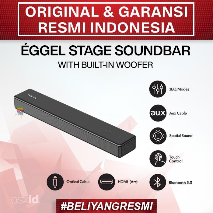 Eggel Stage SoundBar / Sound Bar with Built-In Woofer