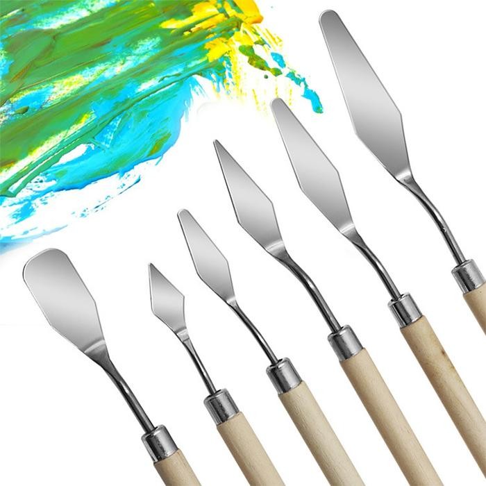 

5 Pcs Oil Paint Scraper Set Spatula / Alat Pencampur Cat Pallet
