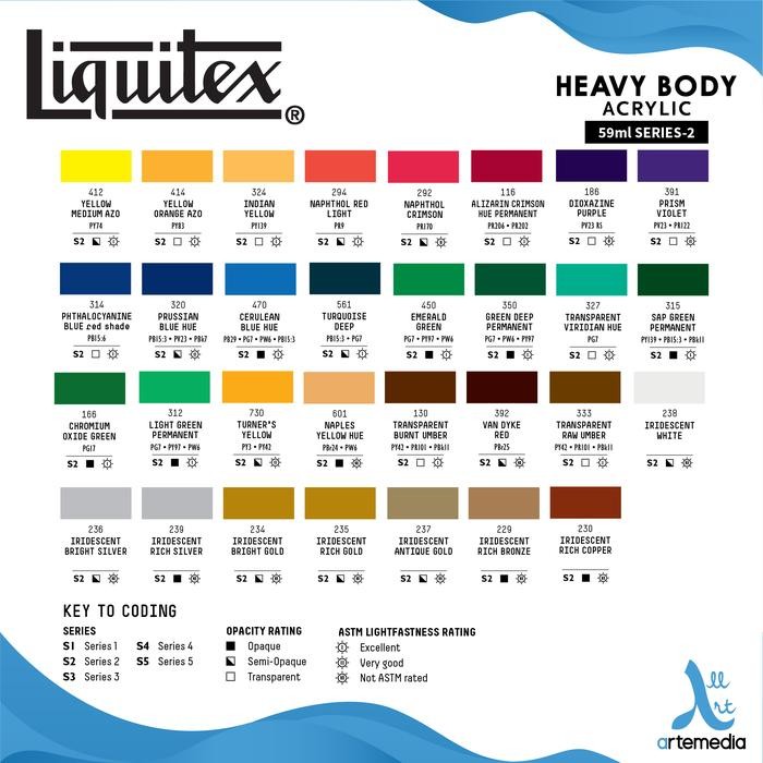 

Cat Akrilik Liquitex Heavy Body 59Ml Series 2 Acrylic Color - 01/02