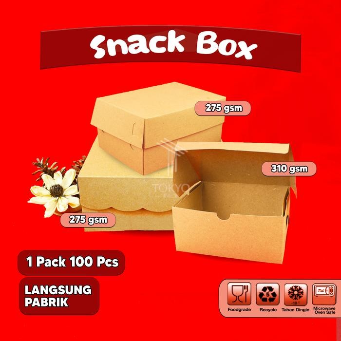 DUS KUE/BOX SNACK 12X16 /BOX KUE/DUS SNACK TEBAL