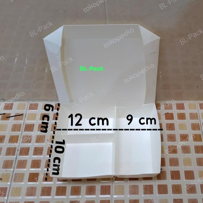 Paper lunch box sekat 3 medium polos