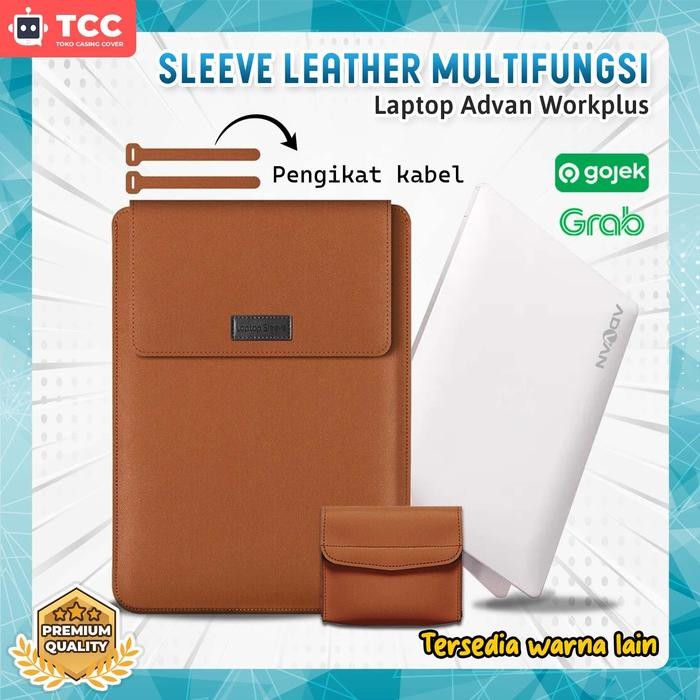 Stok Baru Laptop Advan Workplus Sleeve Bag Multifungsi Case Pad Pouch Leather