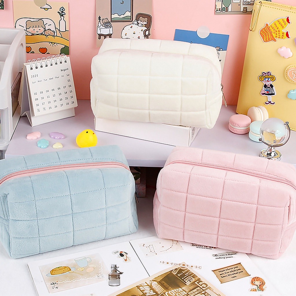 

Tempat pensil lucu, tas kecil, kapasitas besar, pensil warna macaron, tas kosmetik, tempat pensil