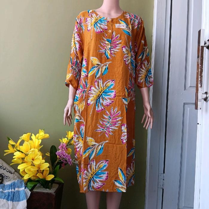 Ready Daster Ld 115Cm Kencana Ungu Label Merah Super Lengan 3/4 Ready