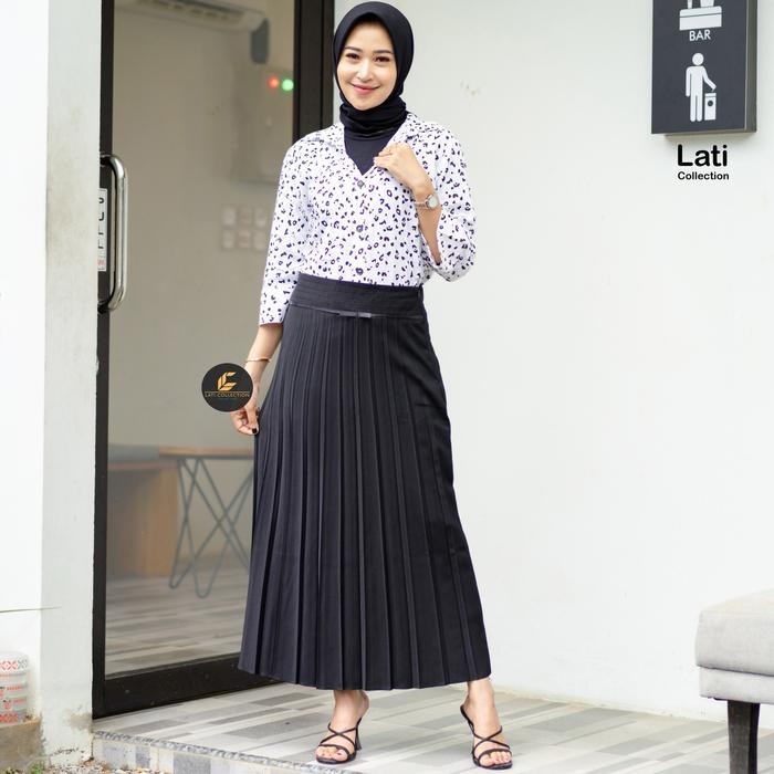 Rok Kerja Plisket Wanita / Rok Rempel Kerja / Rok Kerja Formal / Rok Kantor / Rok Plisket Premium