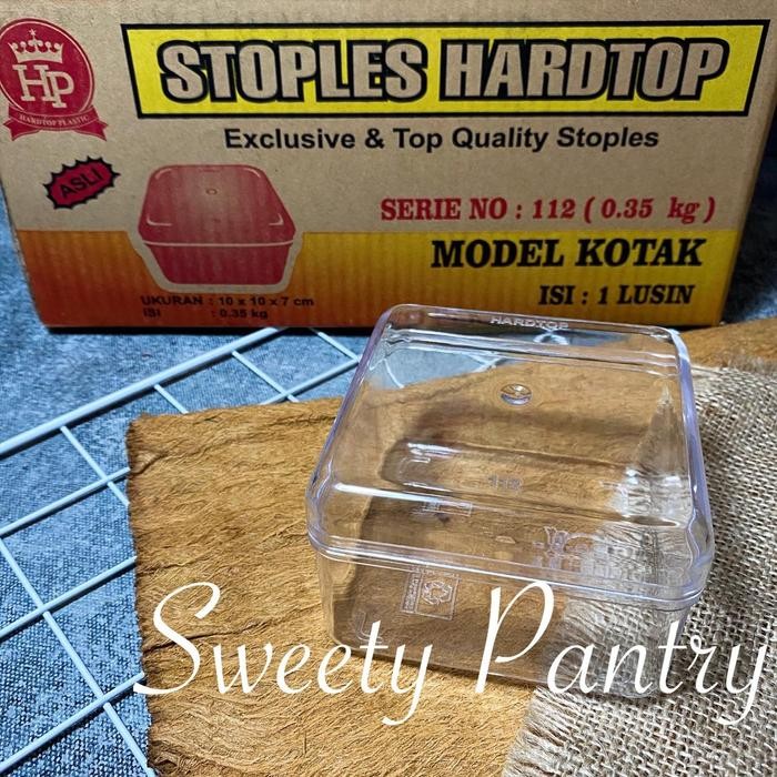 Toples kue kering hardtop 112 persegi ukuran 10x10x7cm