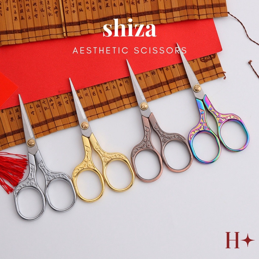

H Shiza Gunting Estetik Serbaguna Benang Sulam Vintage Tajam Kualitas Premium