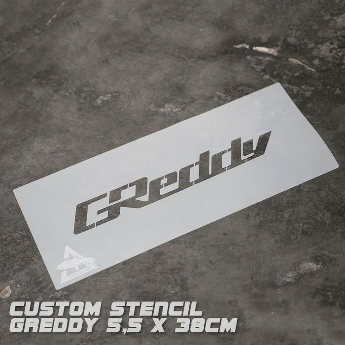 

Custom Stencil Font Greddy Ukuran 5,5 X 38Cm