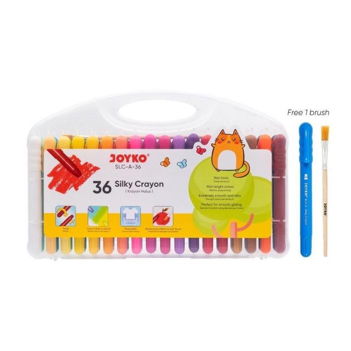 

Crayon Silky / Krayon Putar Halus 36 Warna - Joyko Slc-A-36 Murah