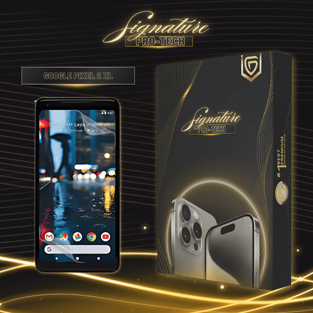 GETSO SIGNATURE PRO-TECH - Premium Anti-Scratch Protector for Google Pixel 2 XL / Screen Guard Case 