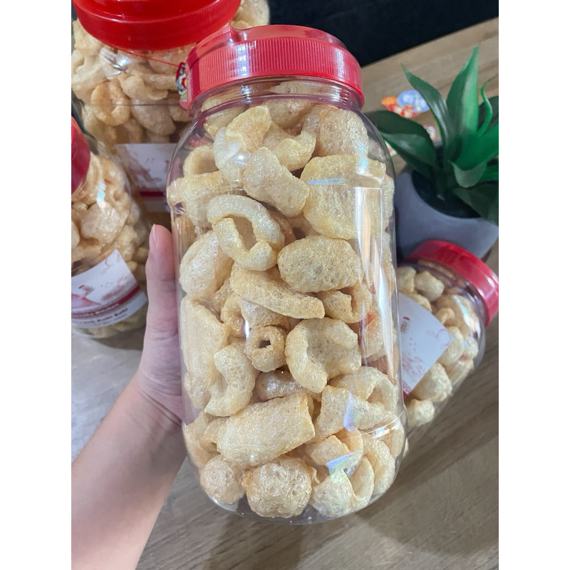 

Kerupuk Kulit Babi Premium, Toples Ukuran 2Liter