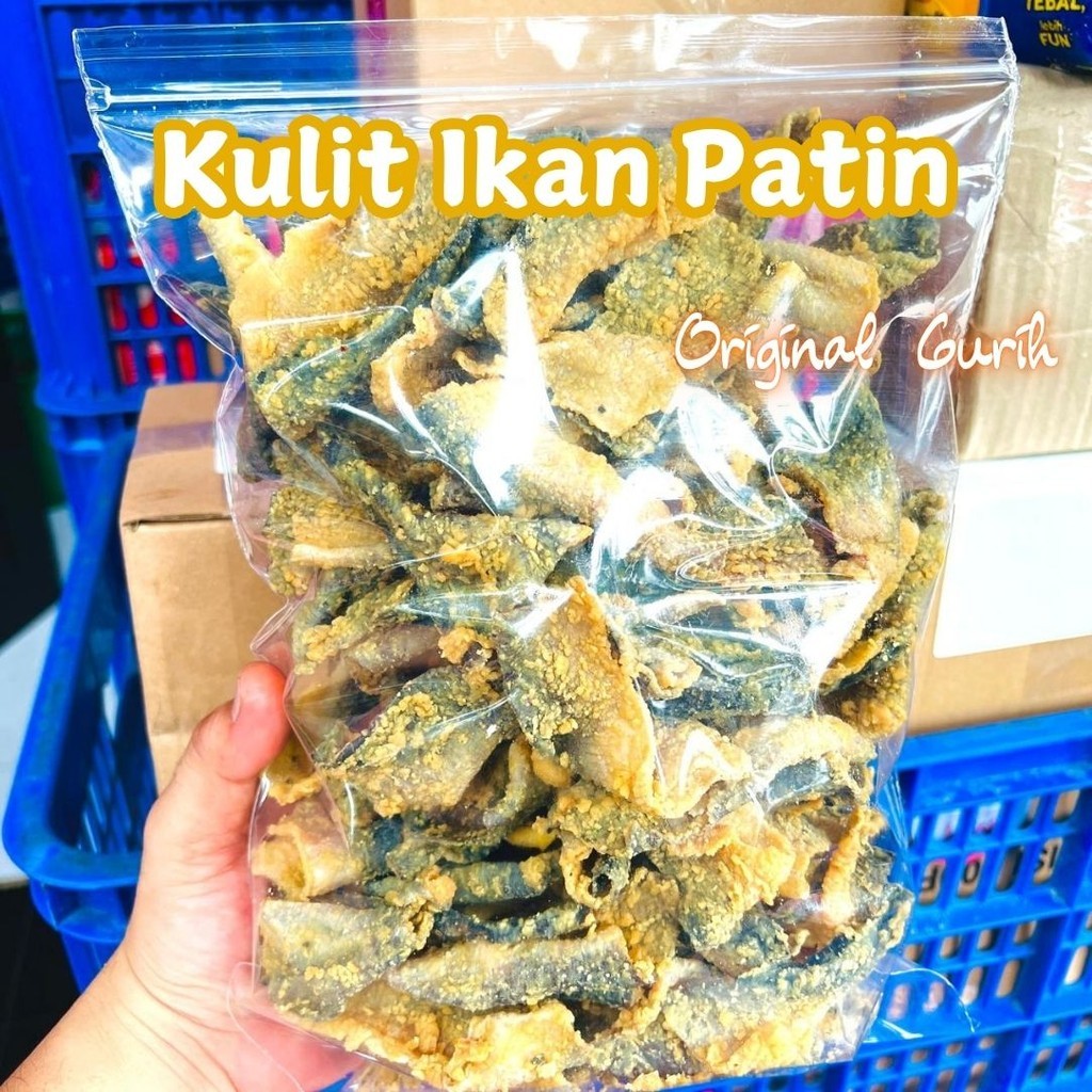 

Keripik Kulit Ikan Patin Original Dan Pedas Daun Jeruk 100 Gram
