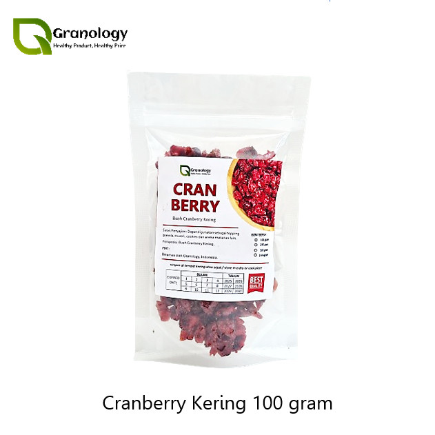 

Cranberry Kering / Dried Cranberry (100 Gram) by Granology