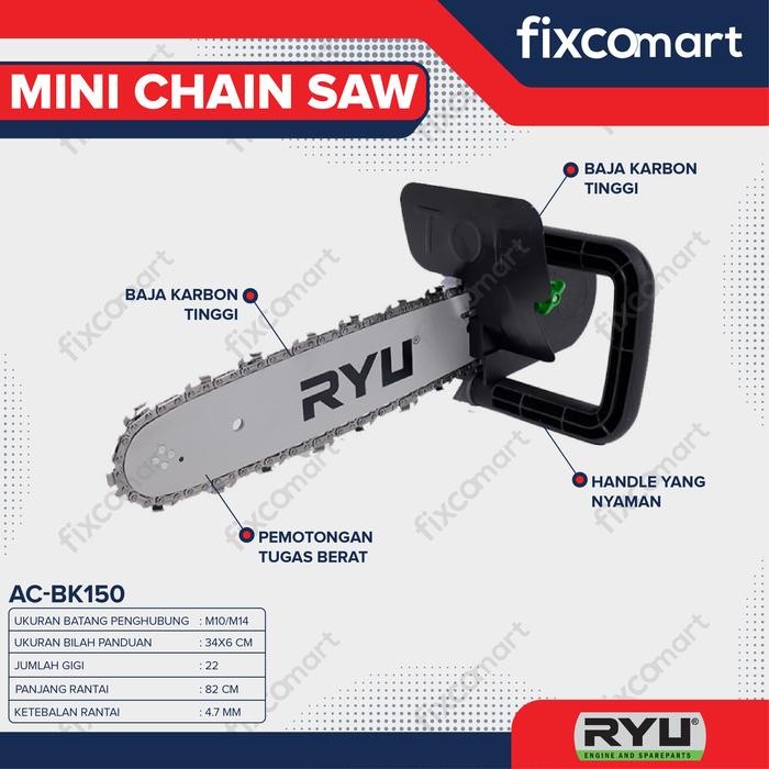 PREMIUM RYU Mini Chain Saw / Adaptor Gergaji Mesin Gerinda Tangan