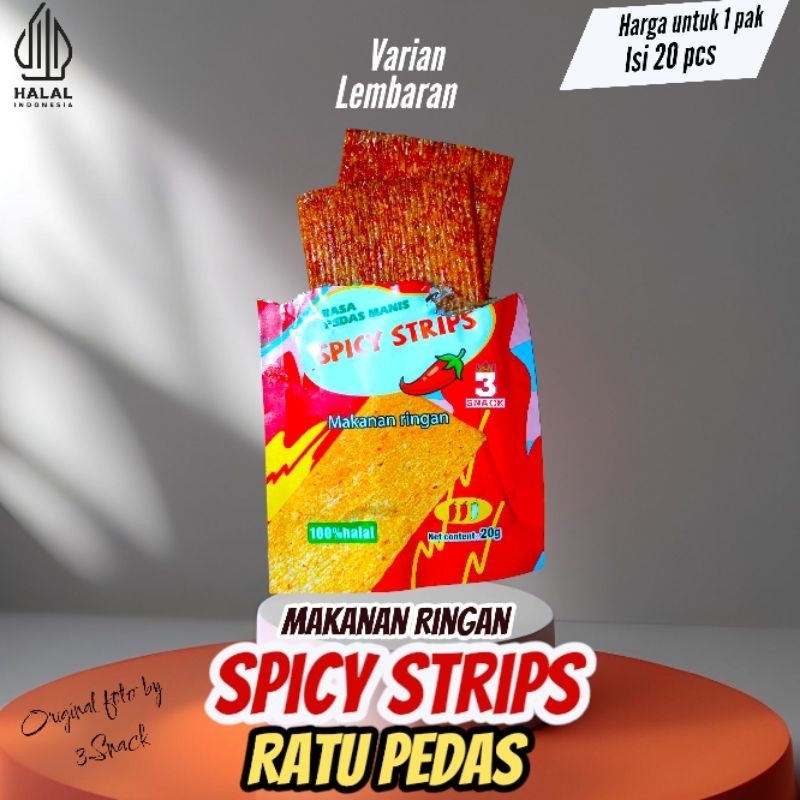 

1 PAK RATU PEDAS SPICY STRIPS JUICY BAR BALADO ISI 20