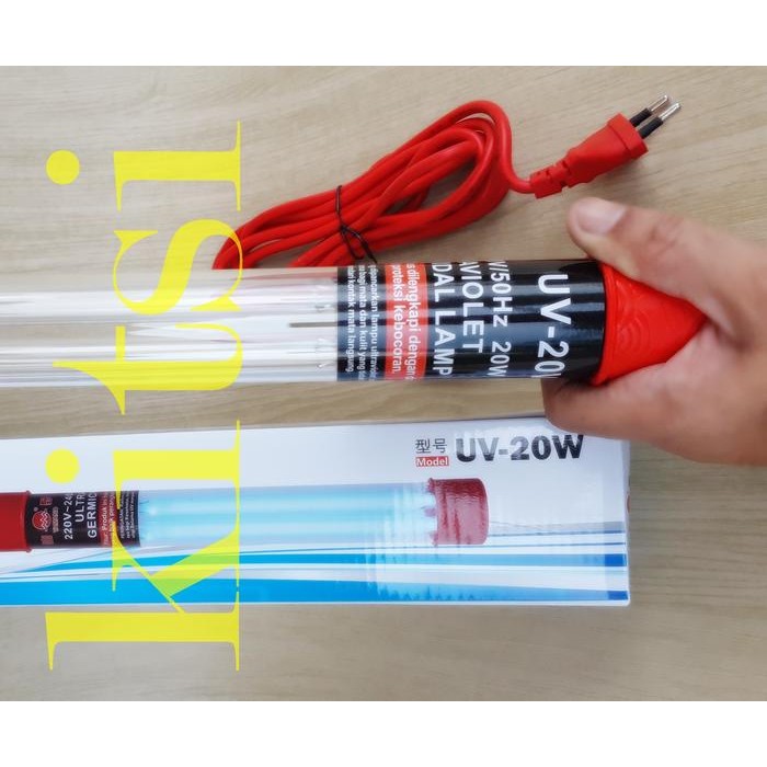 PREMIUM LAMPU UV YAMANO 20 WATT / UV CELUP RENDAM KOLAM AQUARIUM - UV YM 20 W