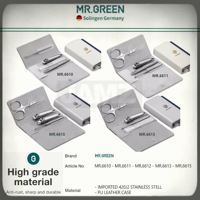 PREMIUM MR.GREEN Manicure Set Nail Clipper Manicure Pedicure Set Gunting Kuku