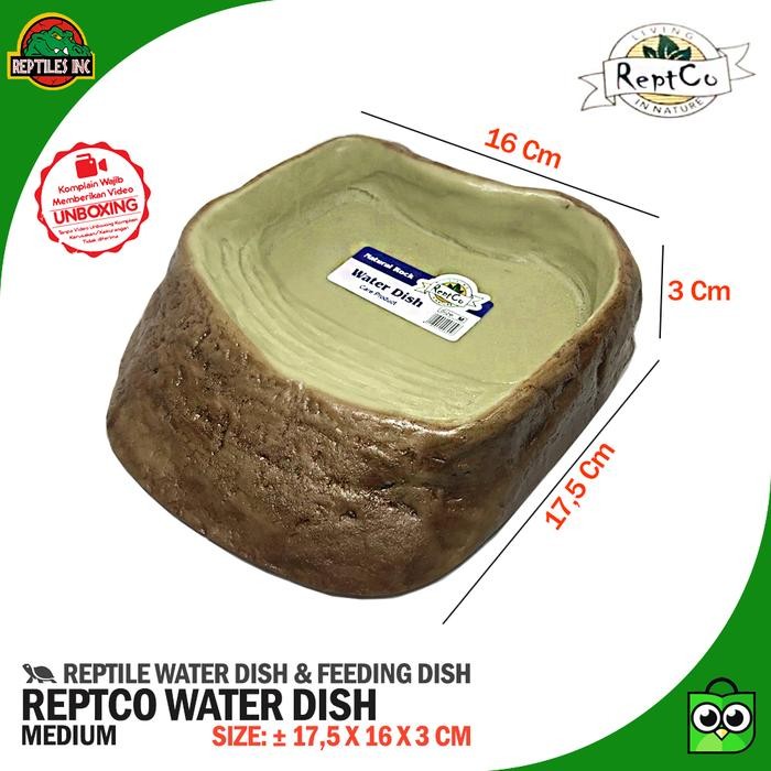 PREMIUM ReptCo Water Dish M / Wadah Tempat Air Minum Reptil Hewan Kurakura