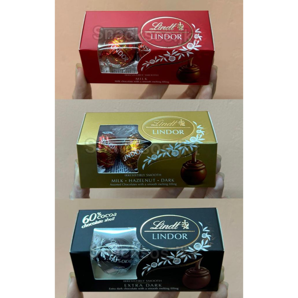 

LINDT LINDOR TRIO MILK CHOCOLATE / EXTRA DARK / ASSORTED CHOCOLATE