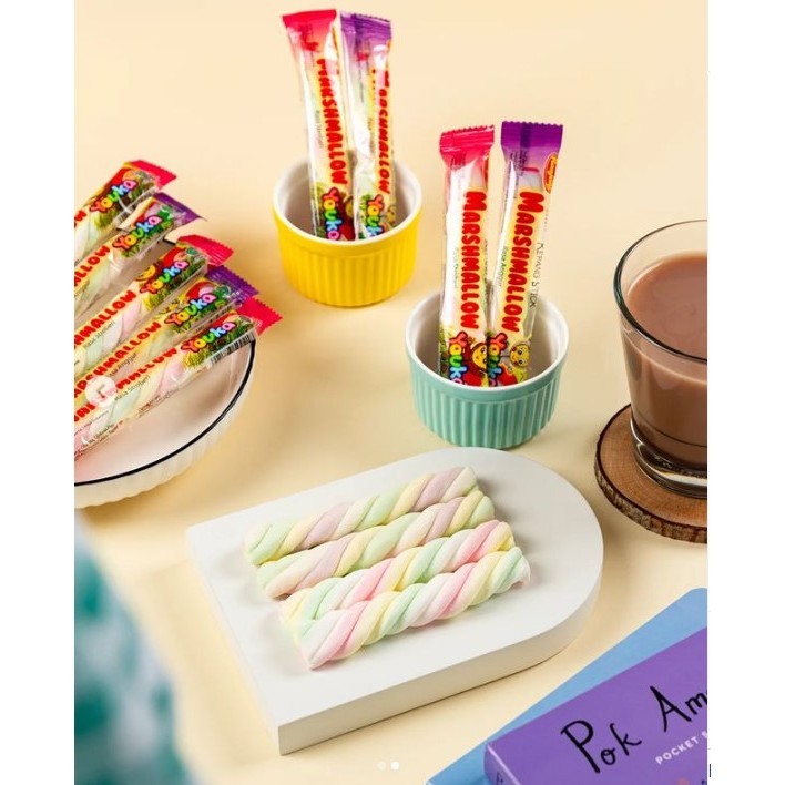 

[ BERKAH ] Youka Marshmallow Kepang Stick 1 Pack Isi 20 Ranjani Doraemon Marshmallow Kepang Stick
