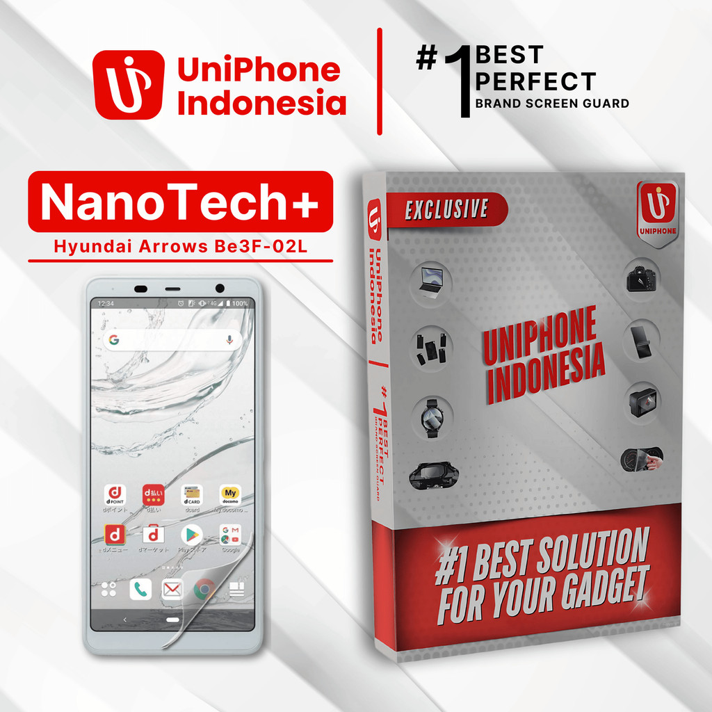 UniPhon EPU BIO GENESIS Hydrogel for Hyundai Arrows Be3 F-02L / Screen Guard (Nanotech+ 100% Recycle