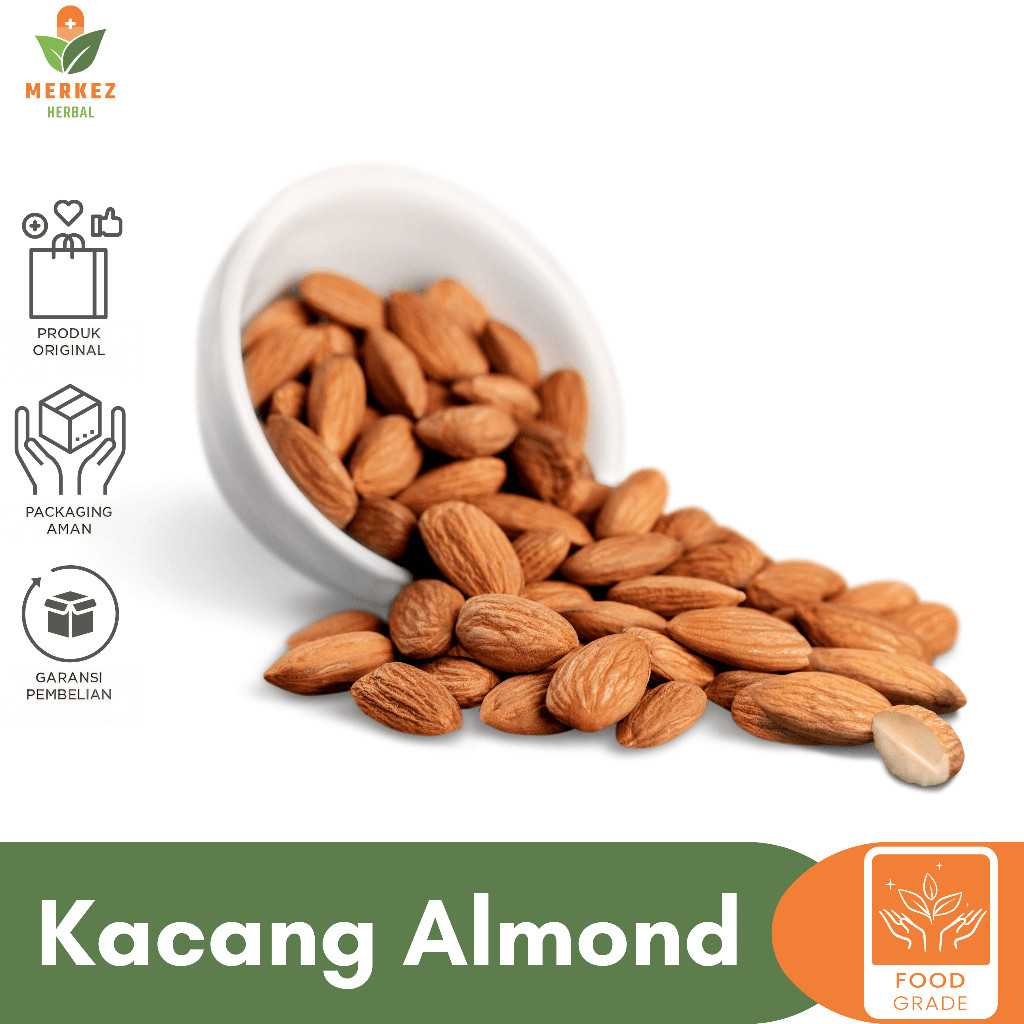 

Kacang Roasted Almond Panggang Siap Makan 500 Gram / Almon Roasted Kupas Matang Premium Camilan Diet