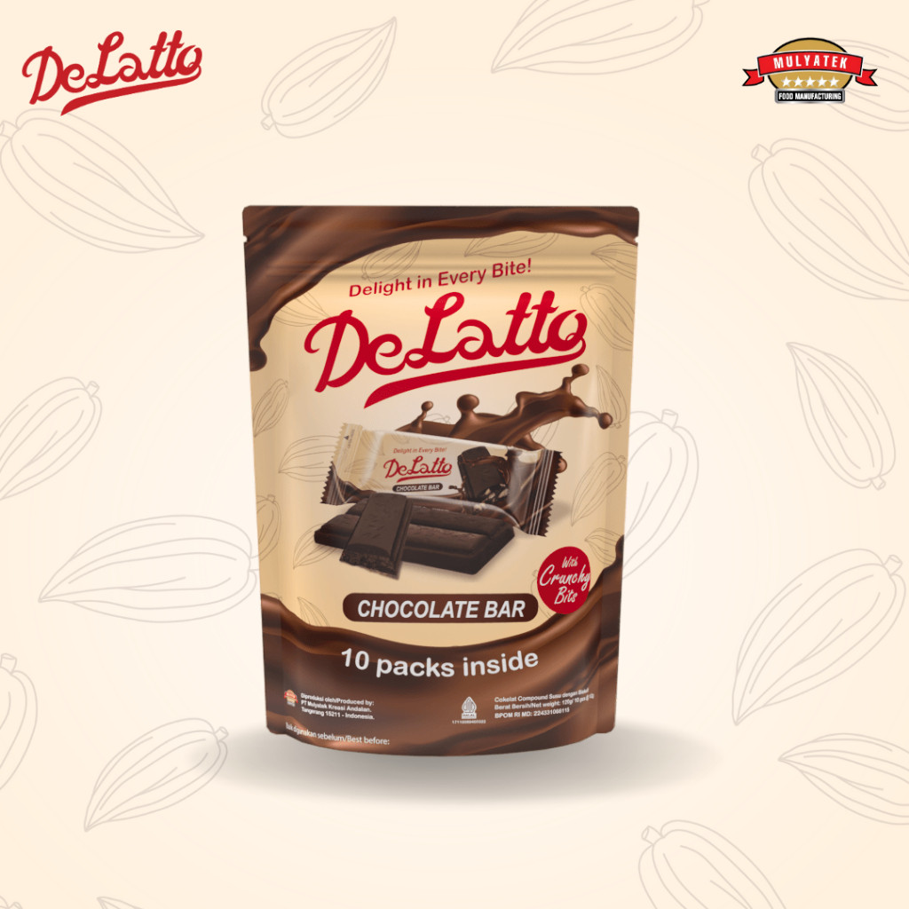 

DeLatto Chocolate Bar Coklat Renyah Crunchy Isi 10 x 12 gr