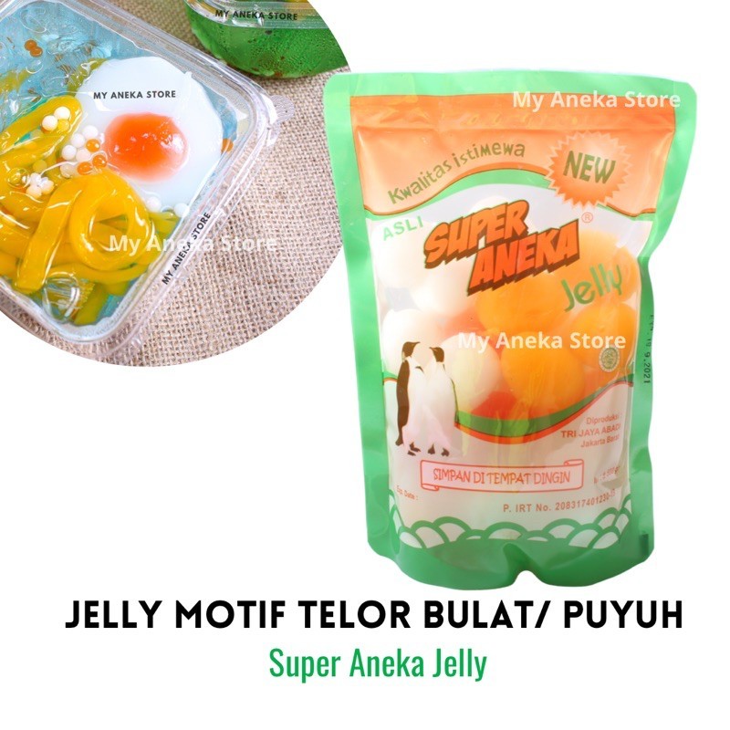 

Jelly motif telor bulat / telor puyuh super aneka jelly