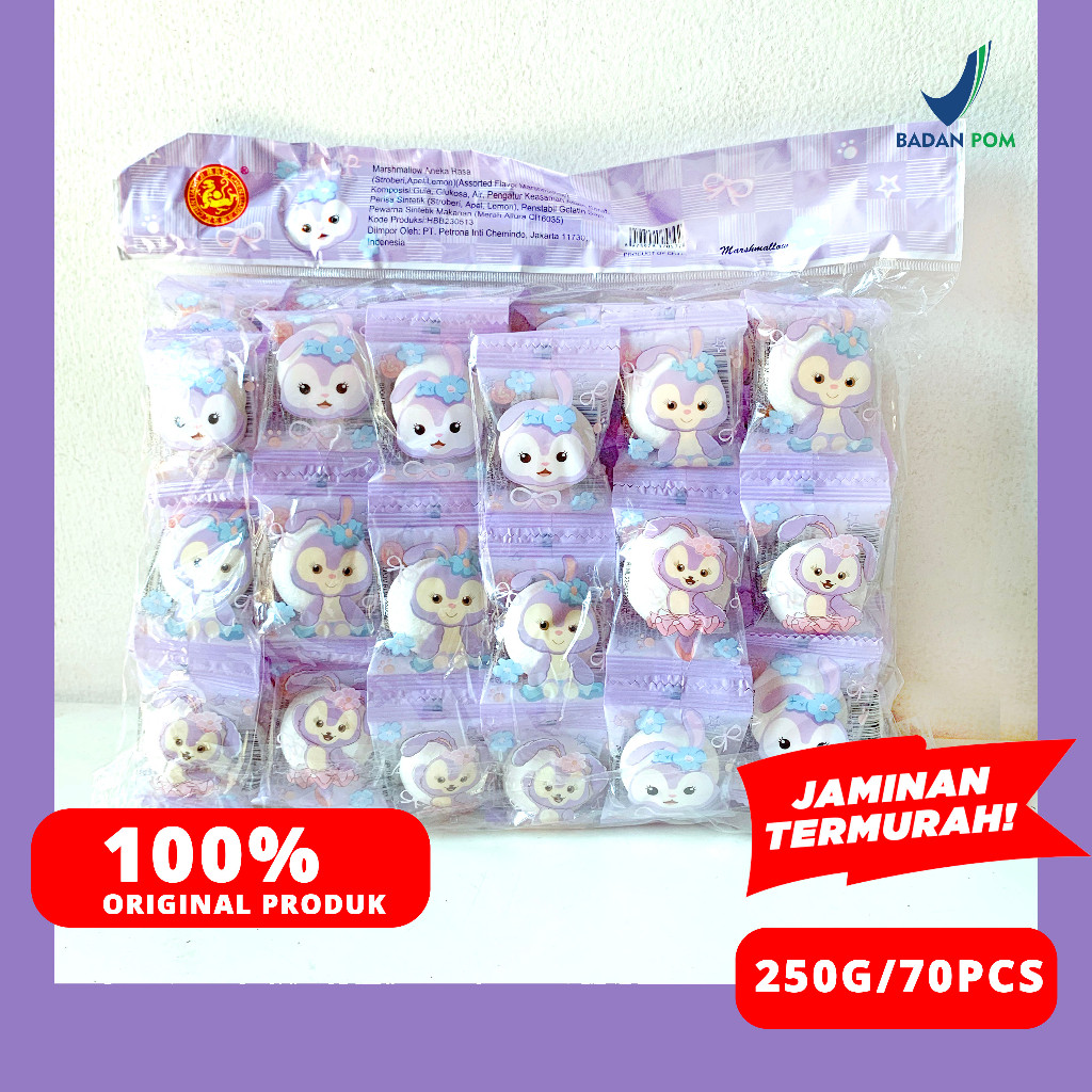 

MARSHMALLOW BUNNY ANEKA RASA 250G / 70PCS CHEN LIANG JI