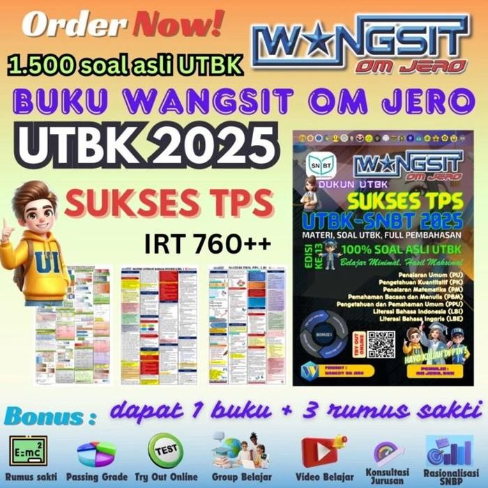 

PROMO [NEW EDITION 2025] WANGSIT OM JERO TPS UTBK SNBT 2025 SERI PLATINUM/SILVER READY