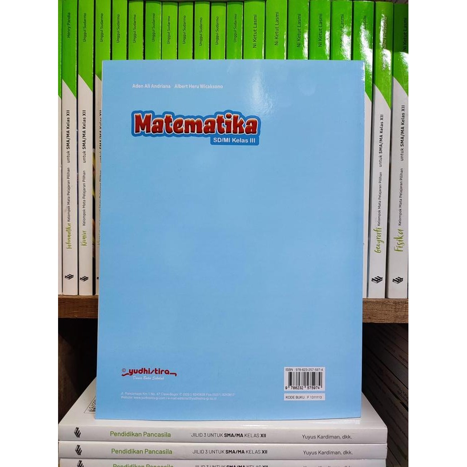 

TERLARIS BUKU MATEMATIKA KELAS 3 SD KURIKULUM MERDEKA YUDHISTIRA READY