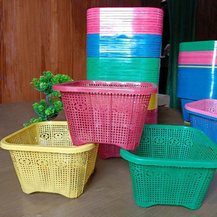 PAKET EKONOMIS 30 PCS WAKUL NASI PLASTIK KOTAK/WAKUL HAJATAN KOTAK SEGI EMPAT/WAKUL KOTAK Keranjang