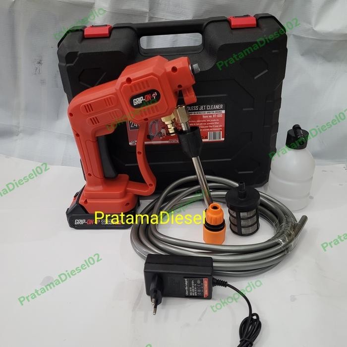Steam Jet Cleaner GRIP-ON cuci motor mobil cas cordless AC Baterai
