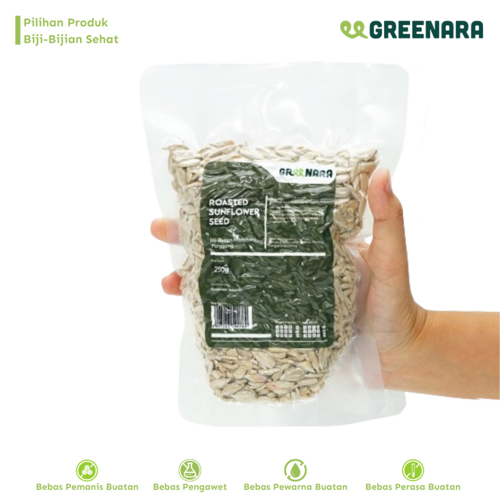 

Greenara - Kuaci Kupas Panggang 250gr / Roasted Sunflower Seed