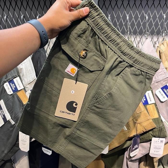 FREE ONGKIR BEST SELLER REAL PICT celana pendek pria snow branded surf - Army carhart G, M