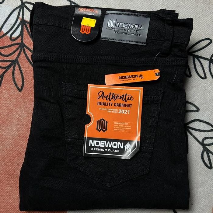 TERBAIK CELANA JEANS PRIA UKURAN JUMBO/BIG SIZE MELAR JEANS SLIMFIT 26 sampai 44 - HITAM, 26
