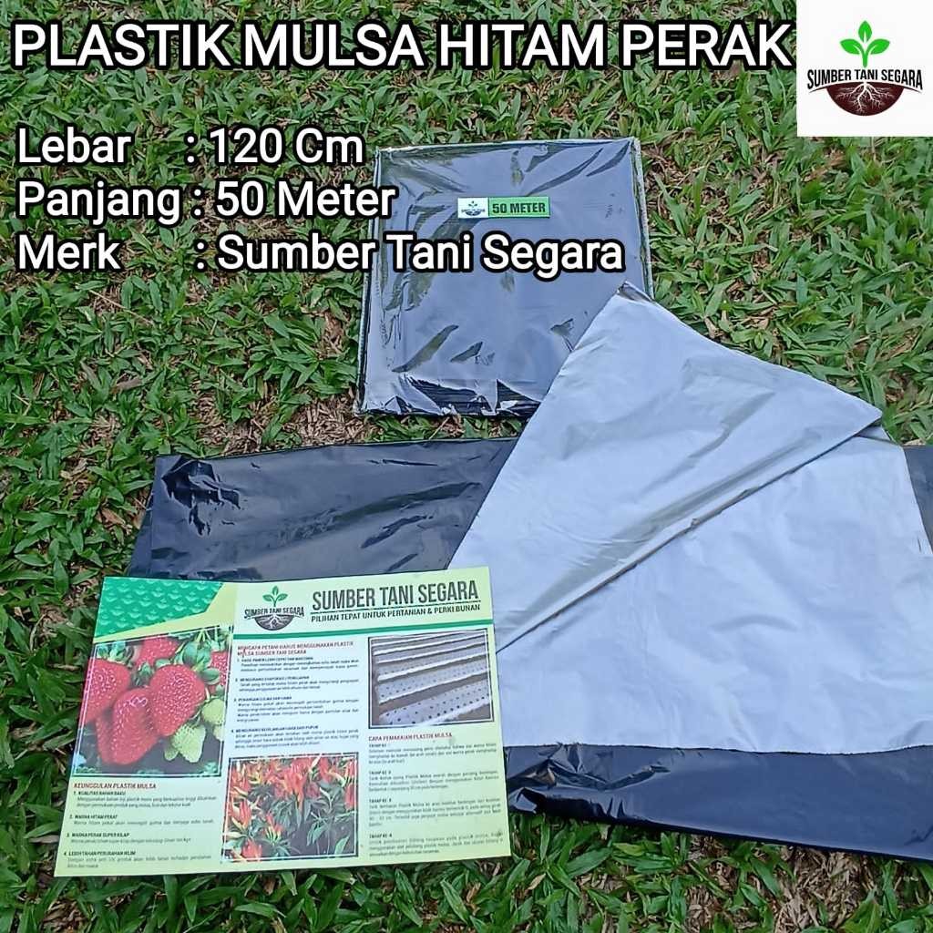 PLASTIK MULSA HITAM PERAK 50 METER MTR
