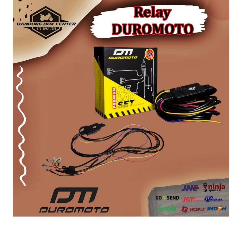 RELAY SET LAMPU TEMBAK PREMIUM DUROMOTO RELEY MOTOR RELAY DUROMOTO