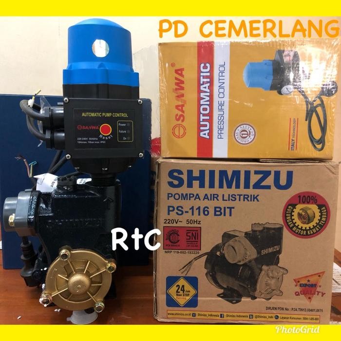 Laris Pompa Booster Shimizu Otomatis Pendorong Shimizu 125 Watt Booster Pump