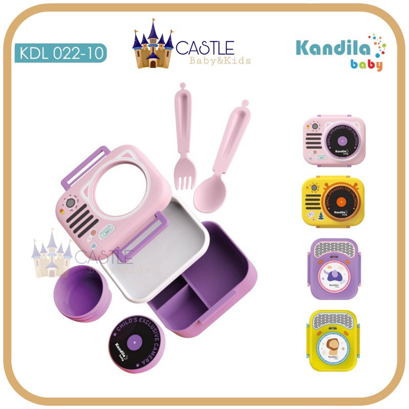 Kandila Baby KDL022-10 Lunch Box 680ml - Kotak Bekal + Spoon & Fork / Sendok Garpu