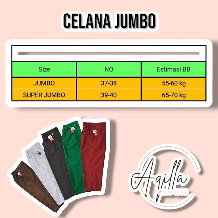 CELANA SERAGAM SEKOLAH PANJANG ANAK SD UKURAN JUMBO BIG SIZE