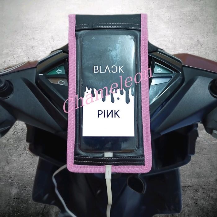 JTTOP" HOLDER HP MOTOR WATERPROOF SUPPORT LUBANG CHARGER HANDPHONE HITAM