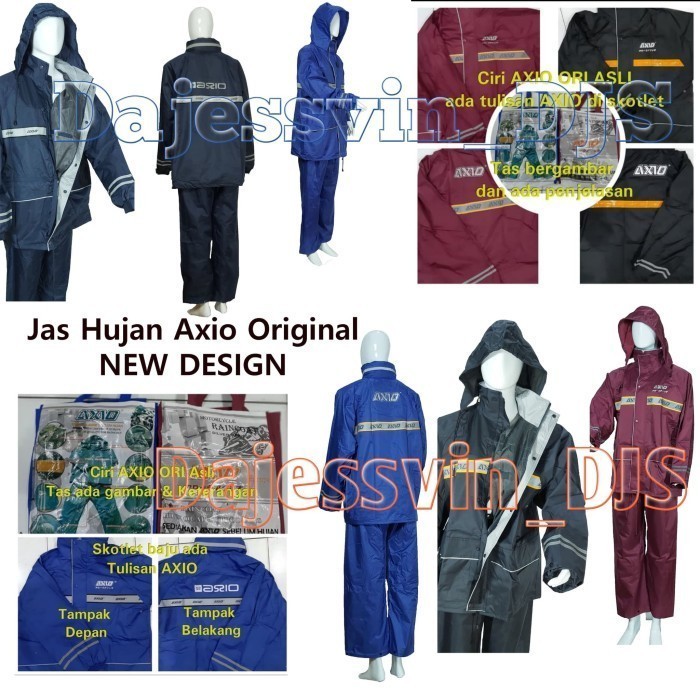 ASLI Mantol Mantel Jas Hujan AXIO Raincoat Mantel Hujan AXIO ASRIO ASSIO Original Dewasa