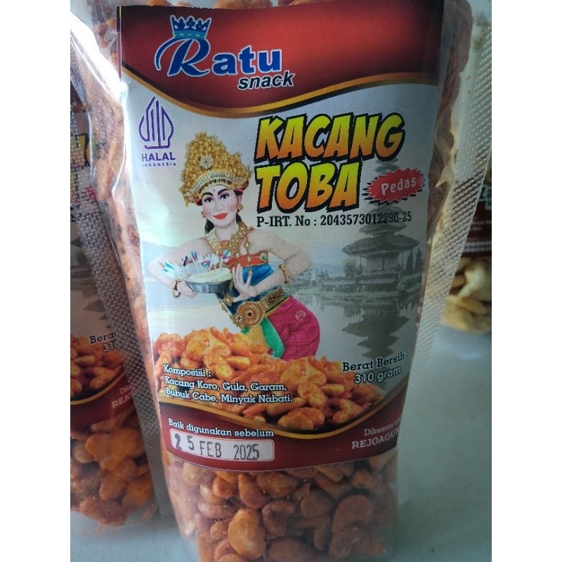 

Restokobar Kacang Toba(Kacang Koro) Ratu Snack 310Gr Halal Free Bubblewrap
