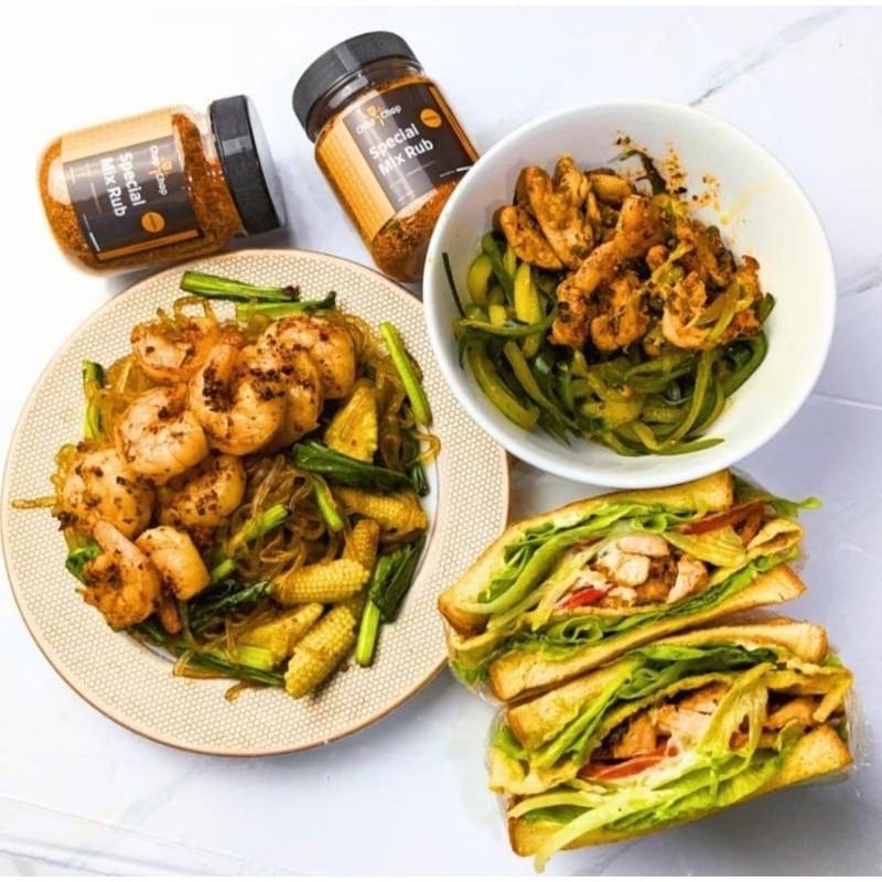 

Omahjajanan Chopchop Special Mix Rub Ginal Bumbu Marinasi Rendah Kal Diet Serbaguna 110 Gram