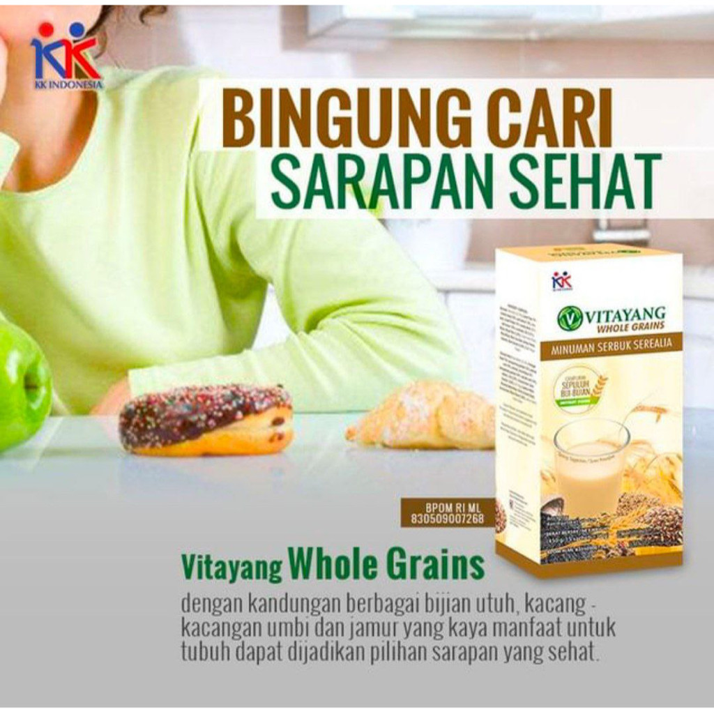 

Omahjajanan Vitayang Whole Grains Sereal Diet Pengganti Makan 1 Box 15 Sachet